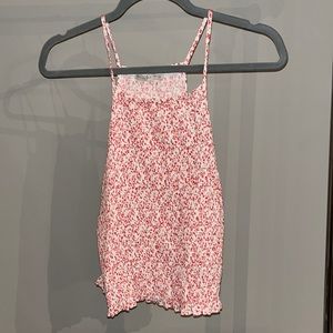 Ruched racer back tank top